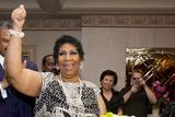 thumbnail: Aretha Franklin attends her 70th birthday party in New York (AP)