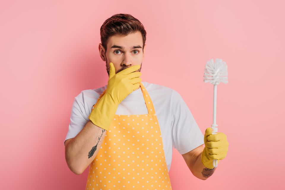 Women are more prepared than men to attempt the difficult task of unblocking a toilet.  Photo: Getty