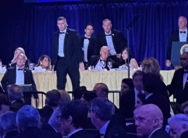 Thuds, an eerie silence, then chaos at Trump dinner with White House journalists
