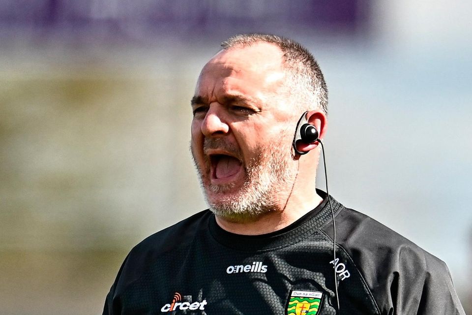 Donegal's joint interim manager Aidan O'Rourke during their Allianz FL Division 1 encounter with Roscommon at Dr Hyde Park. Photo: Sam Barnes/Sportsfile