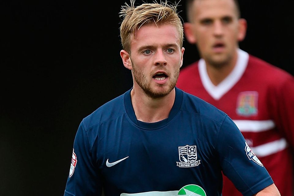 Conor Clifford in action for Southend United in a League Two match against Northampton Town earlier this season. Photo: Getty