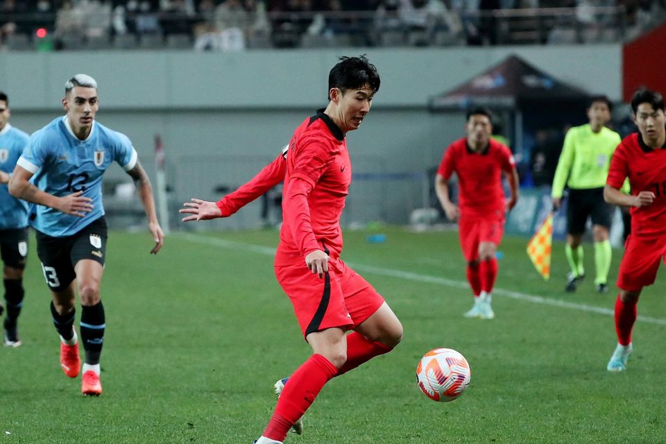 South Korea's Son Heung-min in action against Uruguay. Photo: Reuters