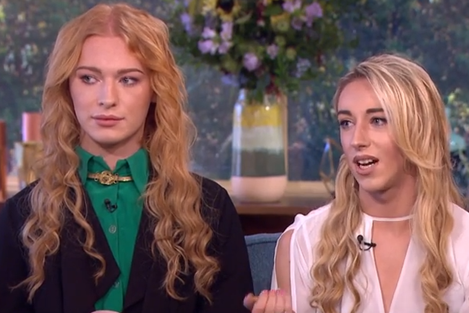 Chloe (23) and Jamie (20) now identify as women. Photo Credit ITV's This Morning