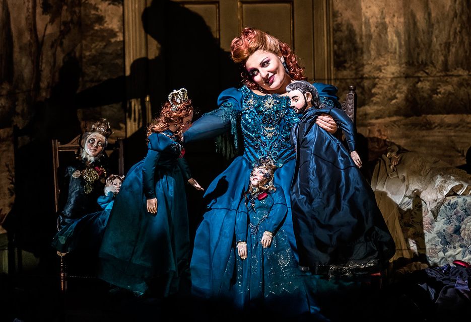 Wexford Opera Fest - Gilda Fiume in title role of Maria de Rudenz by Donizetti. Photo by Clive Barda/ ArenaPAL;