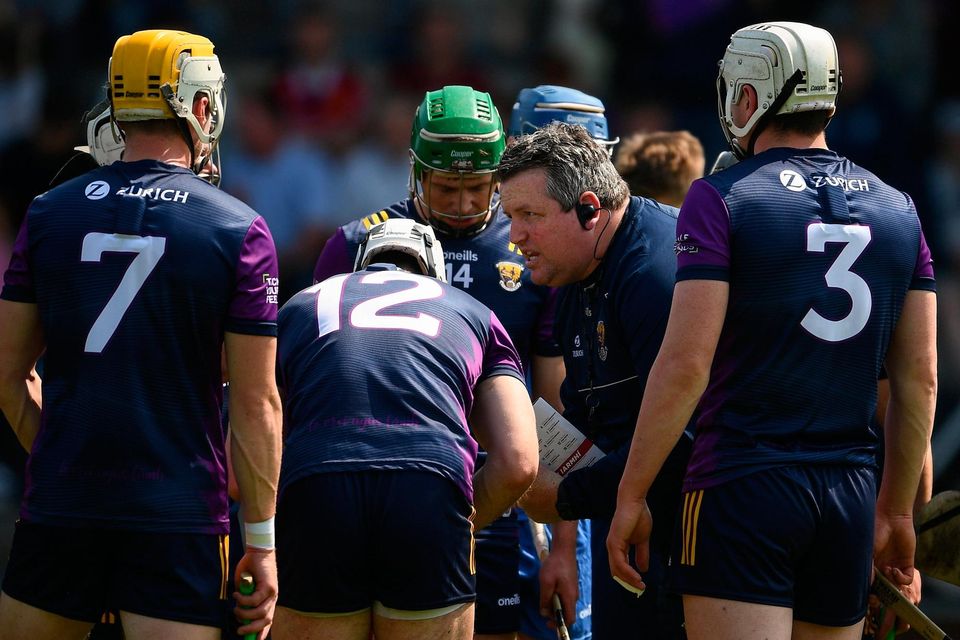 Wexford manager Darragh Egan spoke well after their collapse but needs to be accountable. Photo: Daire Brennan/Sportsfile
