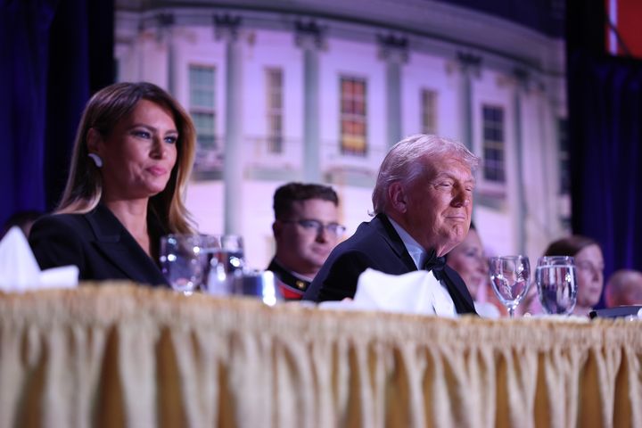 Donald Trump and First Lady rushed from White House Correspondents’ Dinner after gunman opens fire