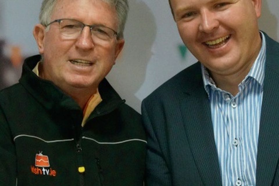 John Griffin with Pierce O’Reilly of Irish TV