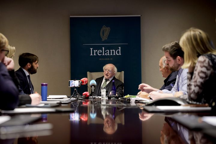 President Michael D Higgins says it was ‘improper’ for Israel to comment on his letter to president of Iran