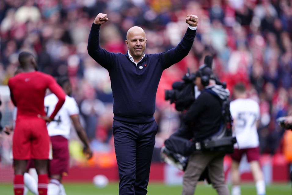 Liverpool manager Arne Slot loved his side’s win (Peter Byrne/PA)