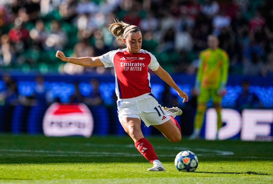 Katie McCabe of Arsenal during the Women's Champions League final match against Barcelona at Estádio José Alvalade in Lisbon, Portugal. Photo: Pedro Loureiro/Sportsfile