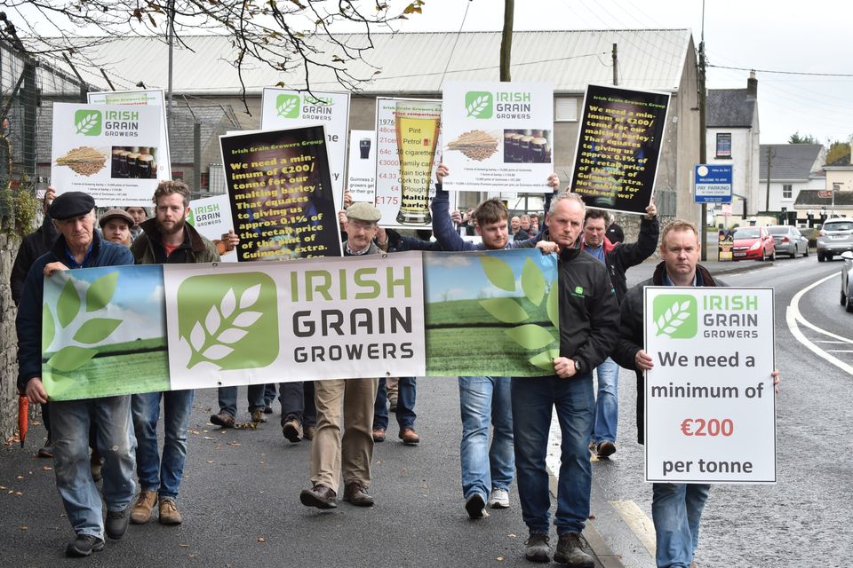 Grain growers protest in Athy. Photo: Roger Jones