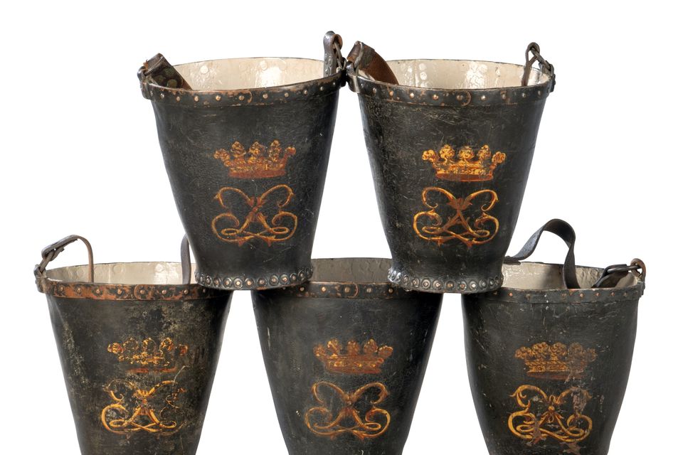 Five George III fire buckets sold at Christie's