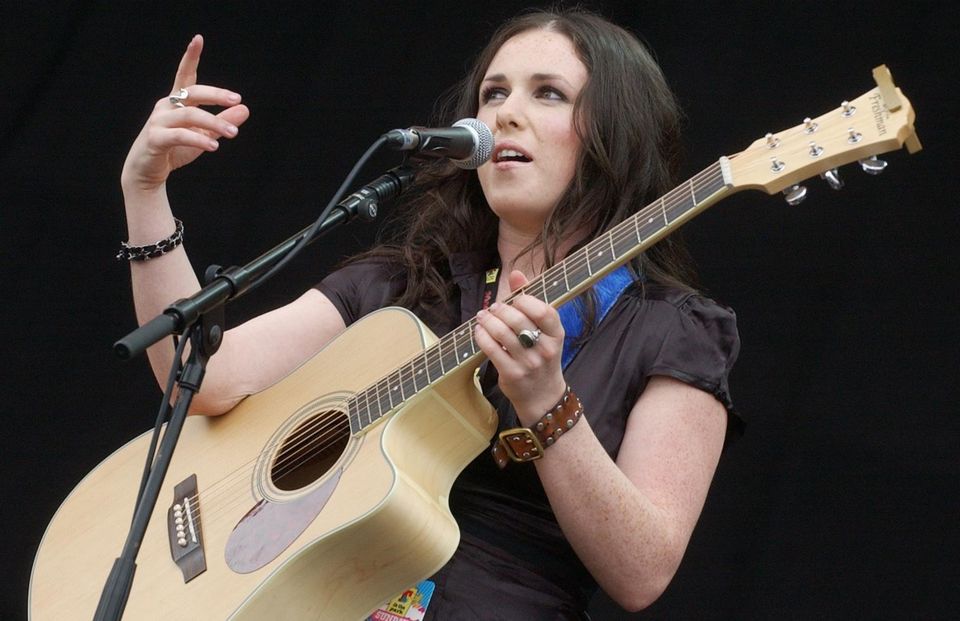 Playing on the Main Stage at the T in the Park music festival in Scotland in 2006 (Danny Lawson/PA)