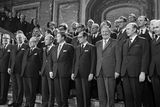 thumbnail: United front: A group photo taken on January 22, 1972 at the signing by Ireland, Denmark, Norway and the UK of the Treaties of accession to the EEC in Brussels. Former Taoiseach Jack Lynch is front row, second from right.  Photo: Getty Images