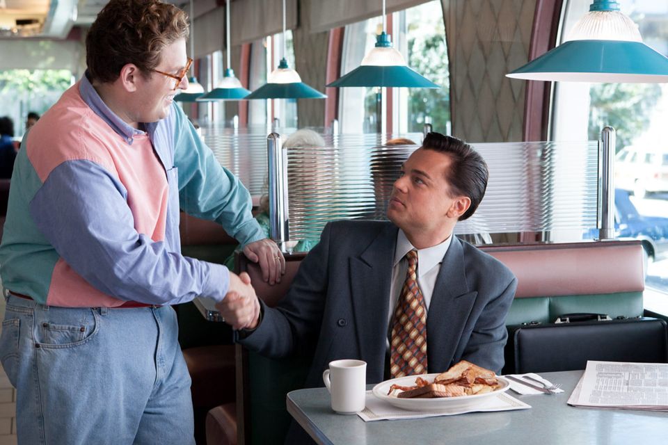 Jonah Hill and Leonardo DiCaprio in 'The Wolf Of Wall Street'.