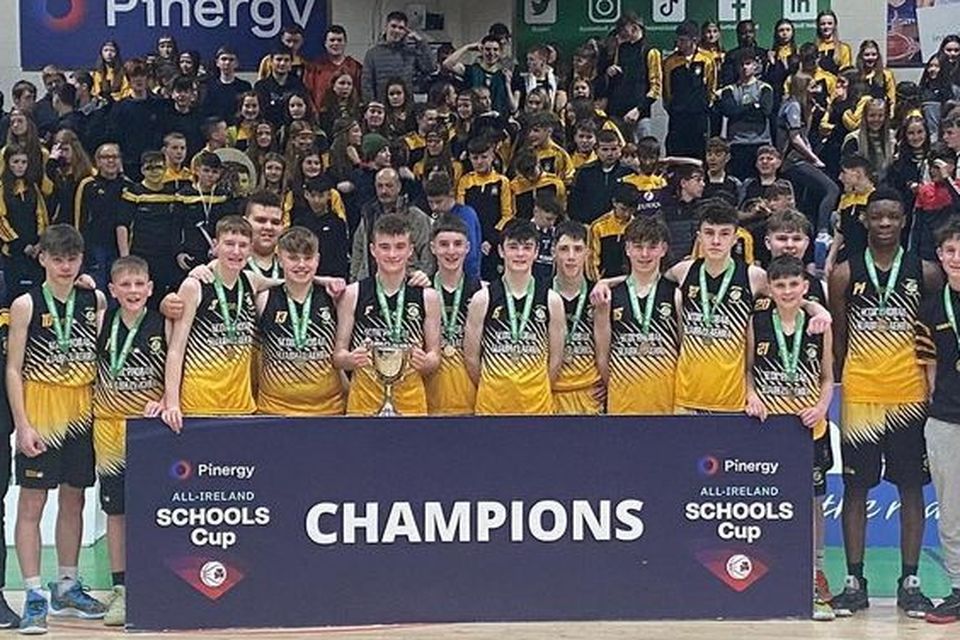 The Scoil Phobail Sliabh Luachra Rathmore team after winning U-15 Boys 'A' All-Ireland Schools Cup final in Dublin