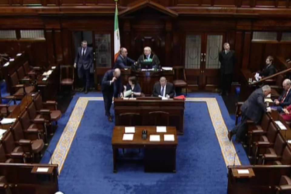 2. Limerick County TD Niall Collins walks into the Dáil Chamber