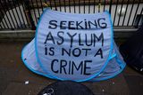 thumbnail: A tent belonging to an asylum seeker is seen beside the International Protection Office (IPO). Photo: Reuters/Clodagh Kilcoyne