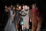 thumbnail: LONDON, ENGLAND - FEBRUARY 21:  Dame Vivienne Westwood walks the runway at the her show during London Fashion Week Autumn/Winter 2016/17 at Royal College of Surgeons on February 21, 2016 in London, England.  (Photo by John Phillips/Getty Images)