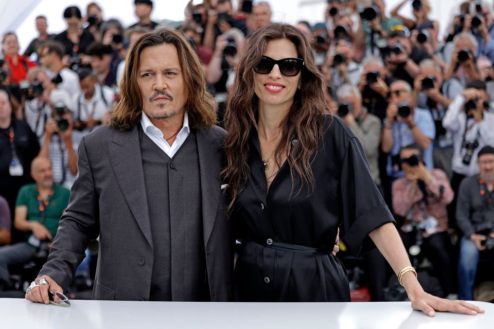 Johnny Depp and Maiwenn attend the ‘Jeanne du Barry’ photocall at the Cannes Film Festival. Photo: John Phillips/Getty Images