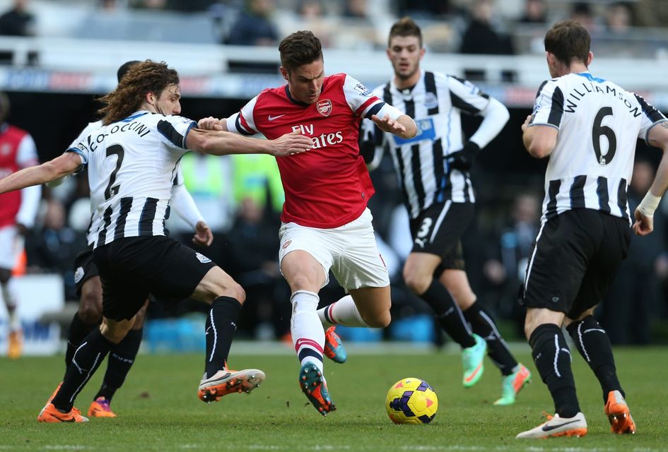 Olivier Giroud scored the winning goal for Arsenal against Newcastle United