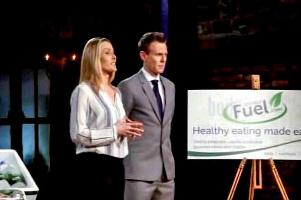 Emma Buckley and her brother Robert promoting Gourmet Fuel on Dragon’s Den