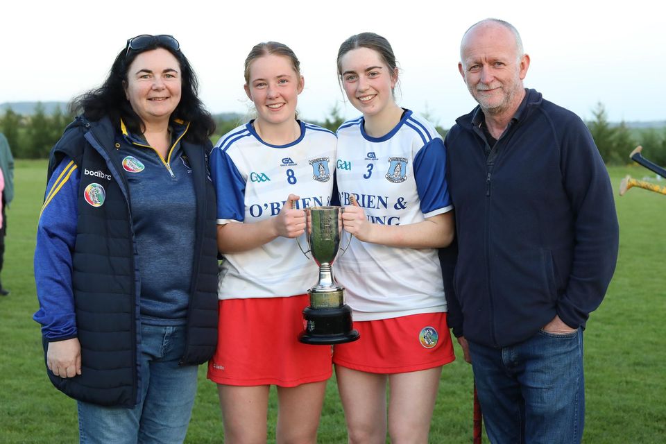 The Connolly family celebrate with the cup.