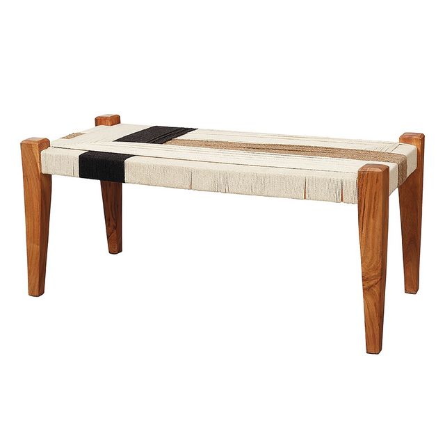Woven wooden bench, €119.99, from a selection at TK Maxx