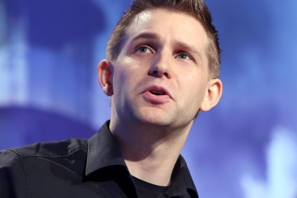 Max Schrems, 27, an Austrian privacy activist who is taking a class action suit against Facebook speaks at the 7th National Data Protection Conference in Dublin Castle. Picture credit; Damien Eagers  28/1/2015