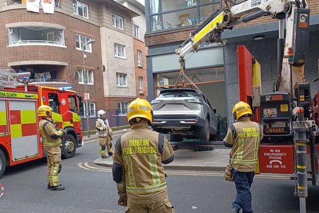 Car crashes through shop window in Dublin city centre
