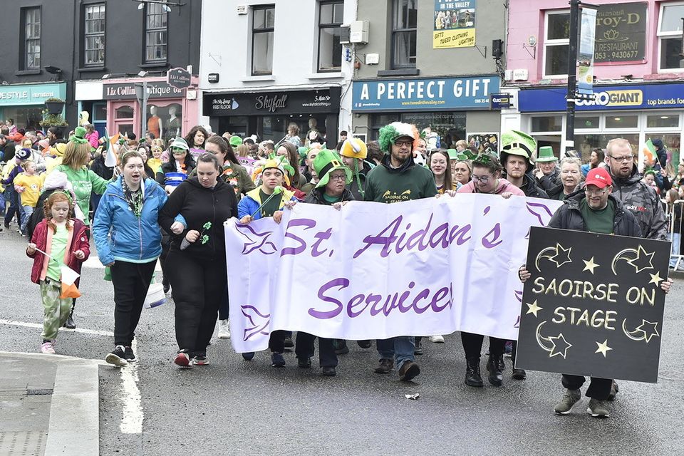 St Aidan's Services pictured during the St Patrick's Day parade in Gorey. Pic: Jim Campbell