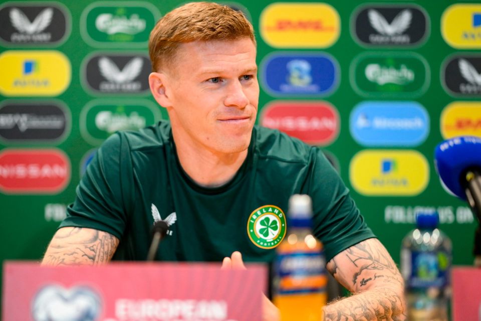 James McClean during today's press conference
