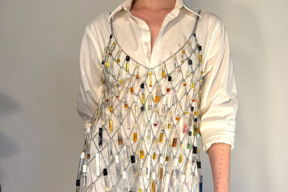 The perfume dress designed by Anne Wold