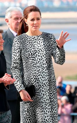 Savvy Kate Middleton recycles animal print coat dress from first