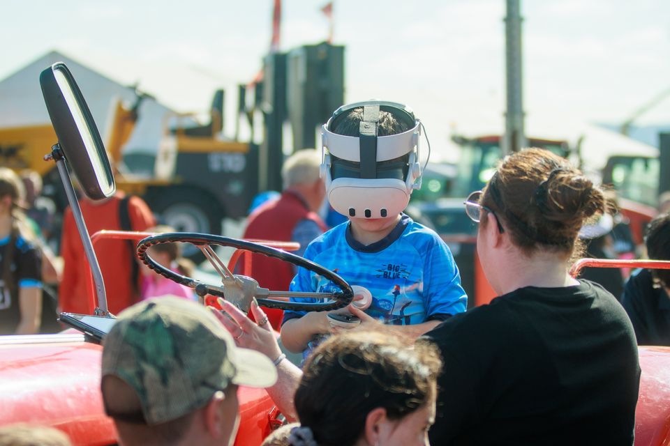 Having fun on day two of  the National Ploughing Championships in Ratheniska. Pic: Mark Condren