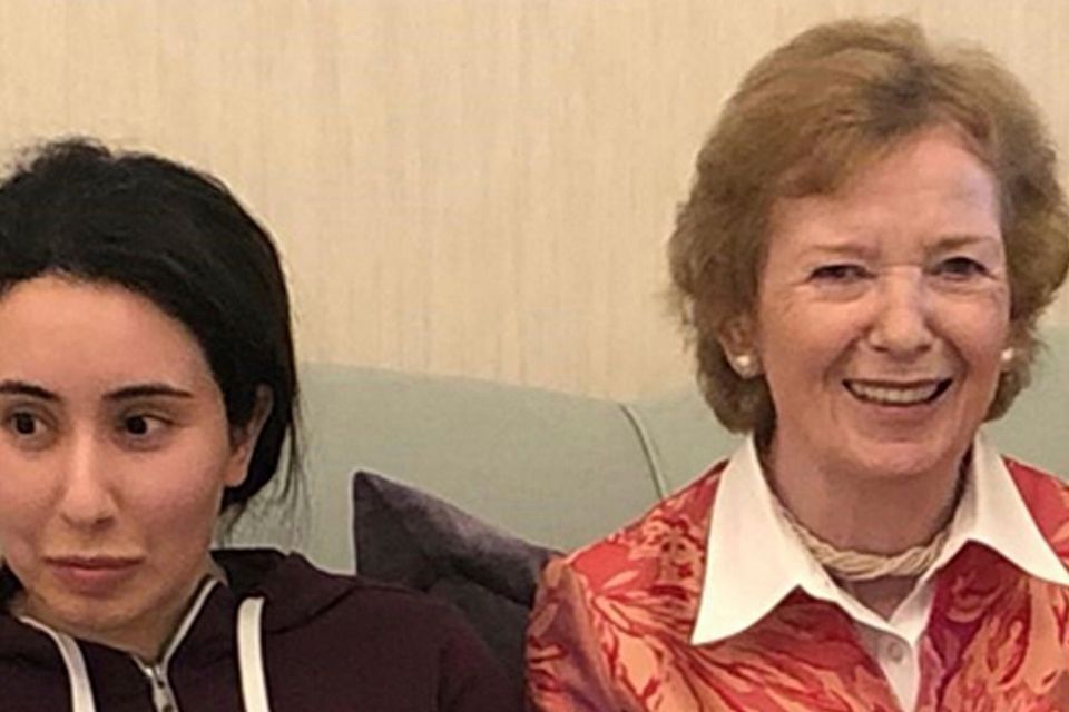 Sheikha Latifa and Mary Robinson on their meeting in Dubai