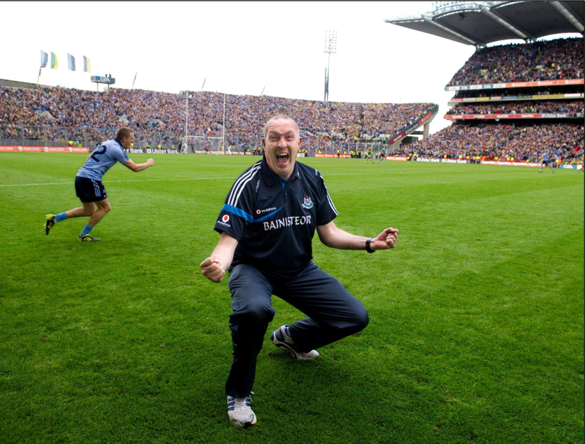 Pat Gilroy celebrates Dublin's 2011 All-Ireland SFC final win over Kerry