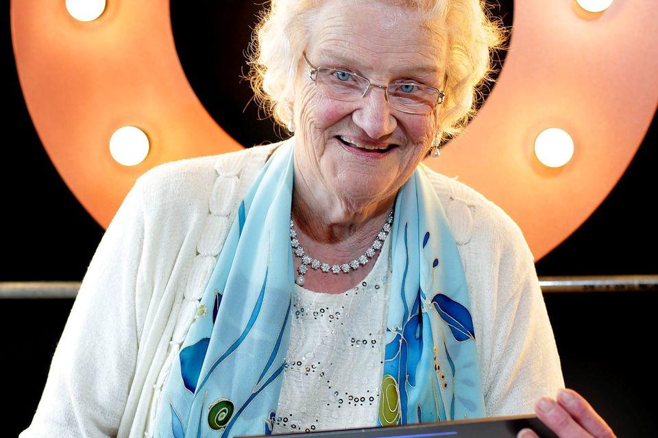 Marie O'Gorman with her computer at an Age Action event