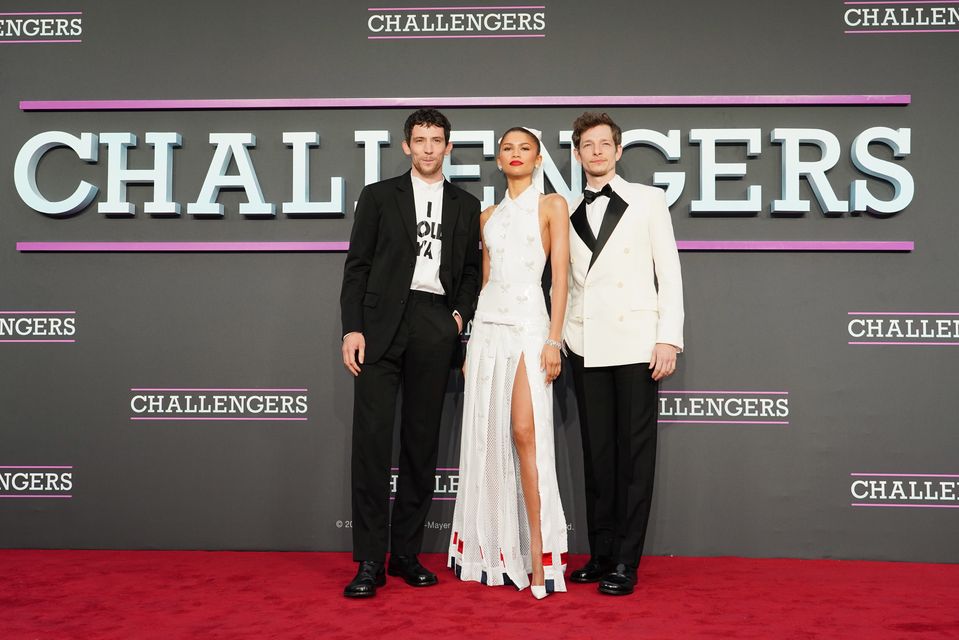 Josh O’Connor, Zendaya and Mike Faist (Ian West/PA)