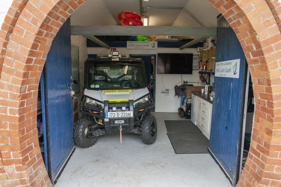 Just enough room for one small vehicle in the Irish Coast Guard station in Courtown. Other vehicles have to be kept at a different location due to the shortage of space. Pic: Jim Campbell