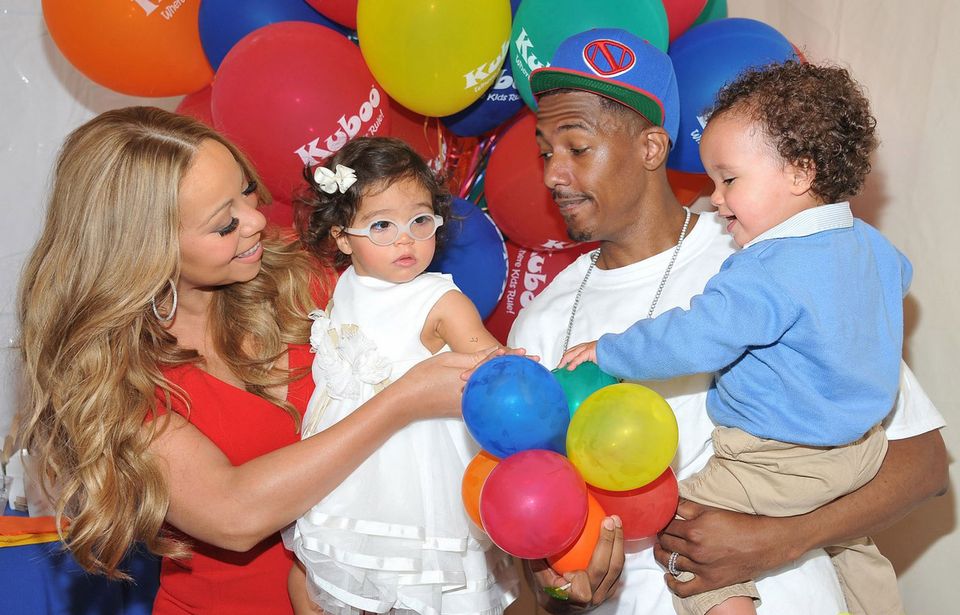 Mariah Carey and Nick Cannon with twins Morocco and Monroe