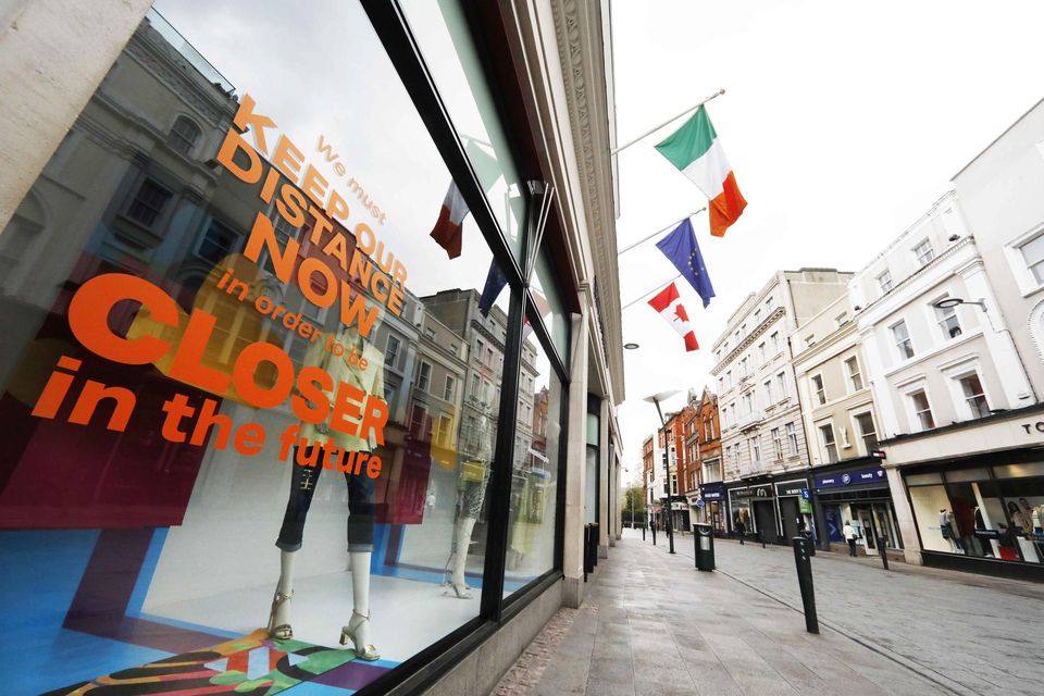 Shops on Dublin's Grafton Street were forced to close by the pandemic. Photo: Leon Farrell/RollingNews.ie