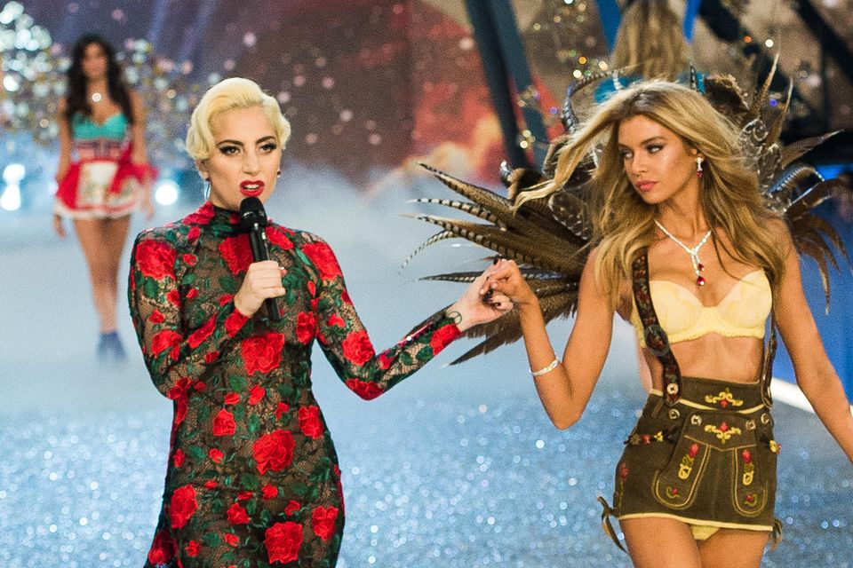Stella struts her stuff at the Victoria’s Secret show with Lady Gaga