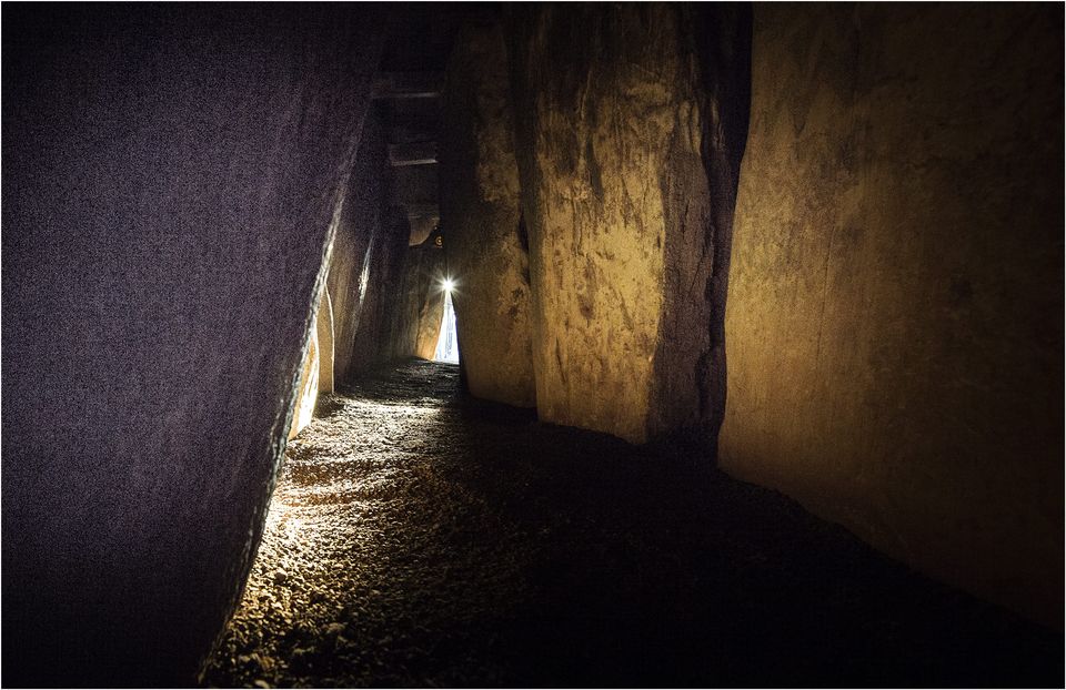 A view from inside Newgrange this morning