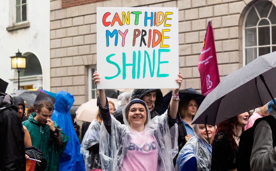 People taking part in the Dublin Pride parade.  Photo: Evan Treacy/PA Wire