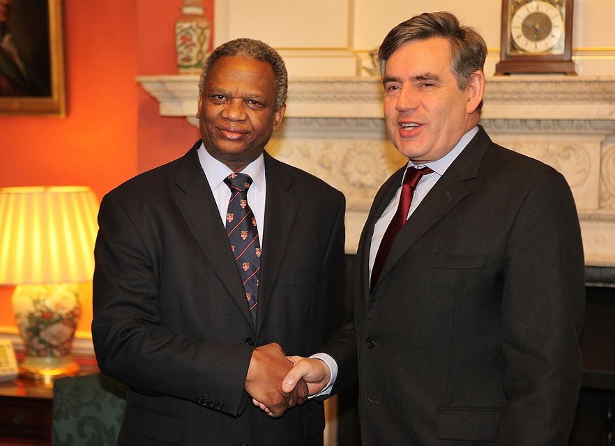 Prime minister Gordon Brown meeting Richard Taylor in Downing Street (Peter Macdiarmid/PA)