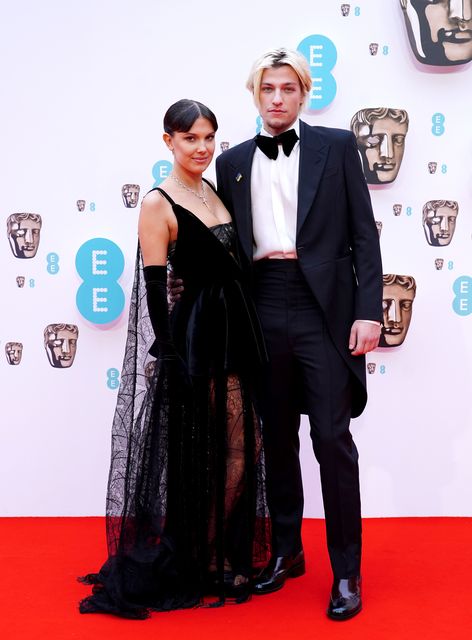 Millie Bobby Brown and Jake Bongiovi (Ian West/PA)