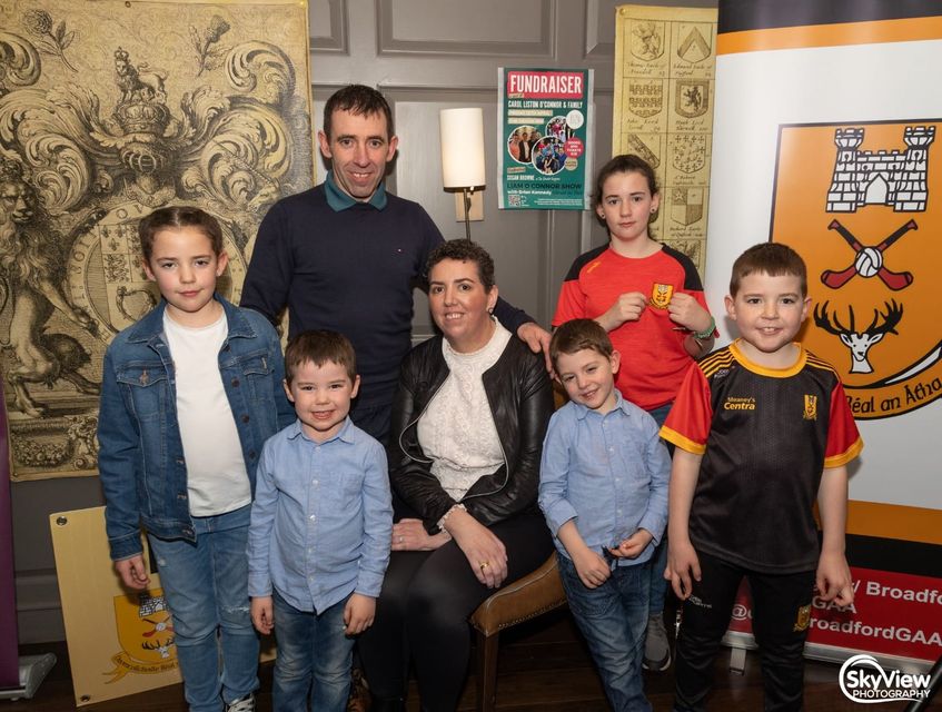 Carol O'Connor with her husband Liam and their five children.