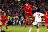 thumbnail: File photo dated 25-05-2005 of Liverpool's Steven Gerrard scores first goal during the UEFA Champions League, Final. 
Rebecca Naden/PA Wire.