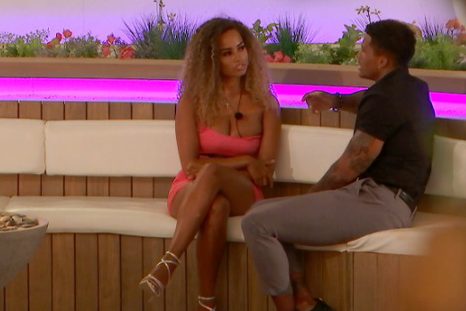 Amber and Michael on Love Island. PIC: ITV Studios